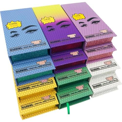 FOXYFOX Wholesale Colorful Print Logo Square Drawer Case Empty Lash Boxes Mink False Eyelashes Magnetic Box Package Custom Label