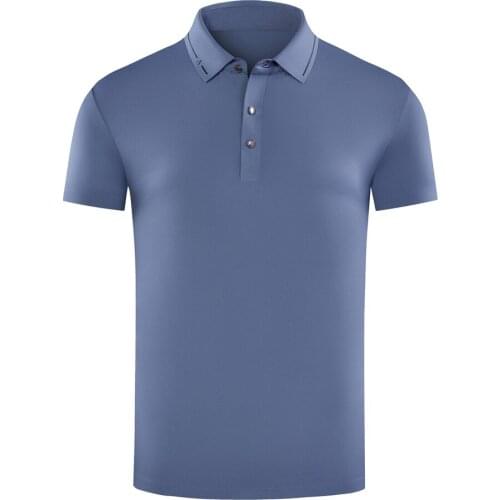 XB1003 High Quality Polyamide Mens T-Shirts With Turn Down Collar Cool Plain Casual Style Buttons Fly Polos In 4 Colors Choices