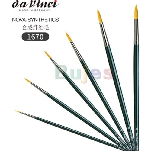 Da Vinci Nova Series 1670 Oil Painting Brush,Round Synthetic,Size 0-24,good color-carrying capacity for clean,even brush strokes