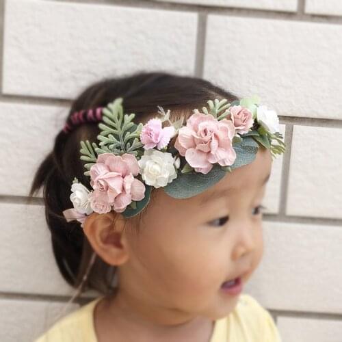 Free Shipping Pink Flower Girl Crown