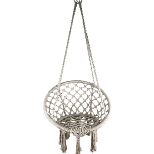 Indoor Outdoor Hammock Chair Macrame Swing,Cotton Rope Hanging Chair Swing Chairs,Baby Cradle,Pets Bed