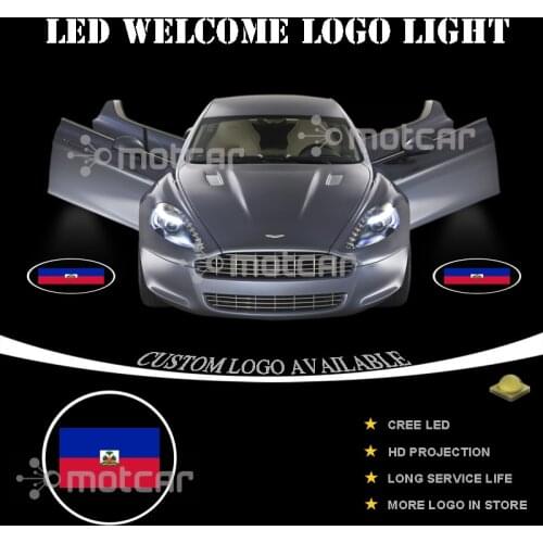 Car Door Projector Laser Haiti Flag GOBO Logo Light