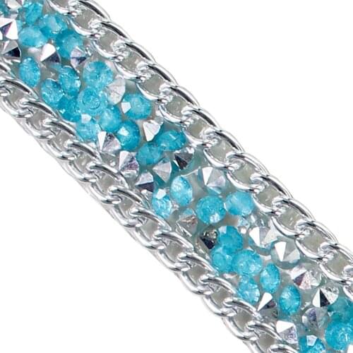 1.4cm width Strass Crystal Hot Fix Rhinestones Motifs Ribbon Iron on Glass Diamond Decoration Trimming 10yards