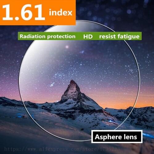 1.61 Index Prescription Lenses CR-39 Resin Aspheric Glasses Lenses for Myopia/Hyperopia/Presbyopia Extra Thin With Coating 2PC