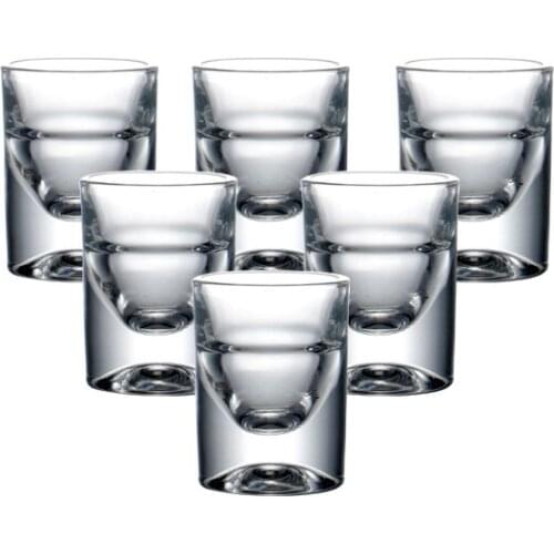 Set of 6pcs lead free glass shot glass liquor glasses set for Christmas gift vodka,spirits drinks,Chinese Baijiu,whiskey 15ml