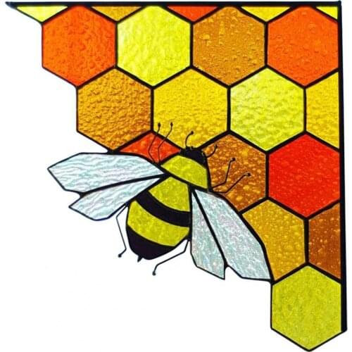 Wall Sticker Removable Self-adhesive Honeycomb Bumble Bee Shape Easy Install Lightweight Strong Viscous Decal Decoration
