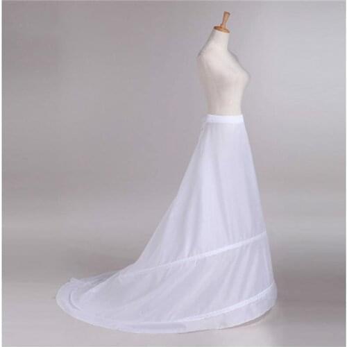 Underskirt Wedding Skirt Slip Wedding Accessories Chemise 2 Hoops For A Line Tail Dress Petticoat Crinoline 039