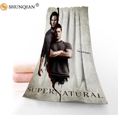 New Custom Supernatural Towel Printed Cotton Face/Bath Towels Microfiber Fabric For Kids Men Women Shower Towels