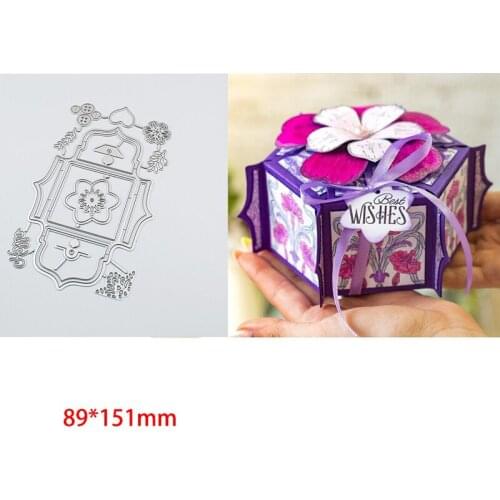 Gift box Metal Cutting Dies Scrapbooking Craft Mold Cut Die Stencil Handmade Paper Card Make Template New Design