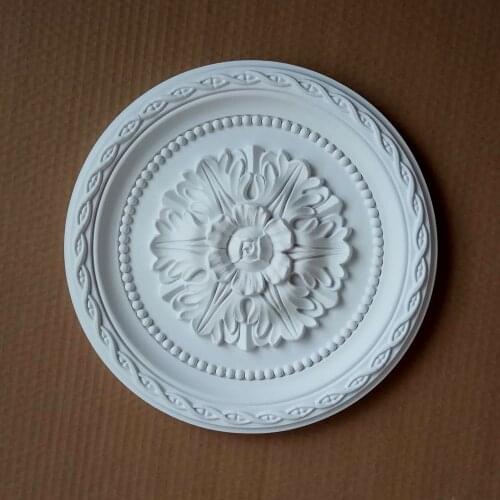 PU decorative ceiling rose pendant lamp base decor panel ceiling rosette ceiling plate medallion decoration for chandelier