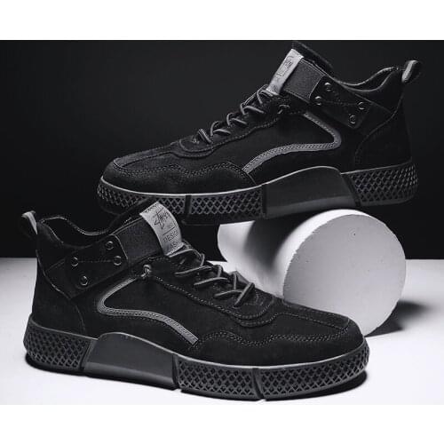 Hot leather black footwear casuales new comfortable shoe breathable boots zapatos skin Casual Sneaker basso casual shoes men de