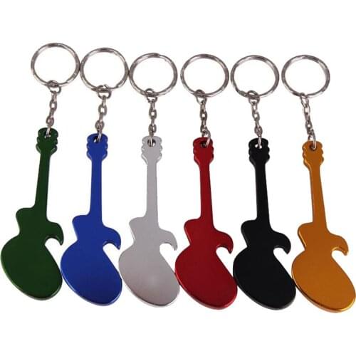 Free Shipping Bottle Opener Guitar Shaped Bottle Opener Keychain Personalized Corporate Gift Engraving Free
