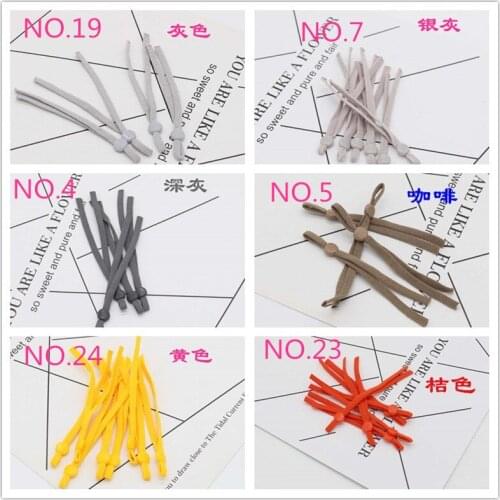 Wholesale wine/navy/blue/yellow/green/grey/purple mask elastic bands ajustable stopper buckles DIY sewing material elastic