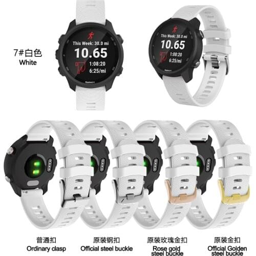 Tschick For Garmin Forerunner 245 Band, Silicone Strap Replacement Accessories Buckle Band For Garmin Vivoactive 3 Smartwatch
