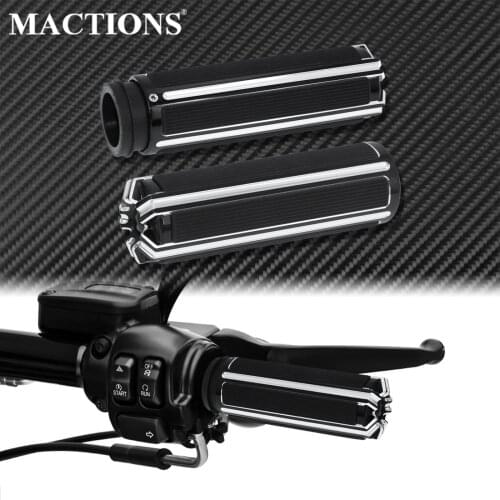Motorcycle 1" 25mm Electronic Throttle Hand Grips Handlebar For Harley Touring Street Glide Softail Slim FLS Breakout Fat Boy