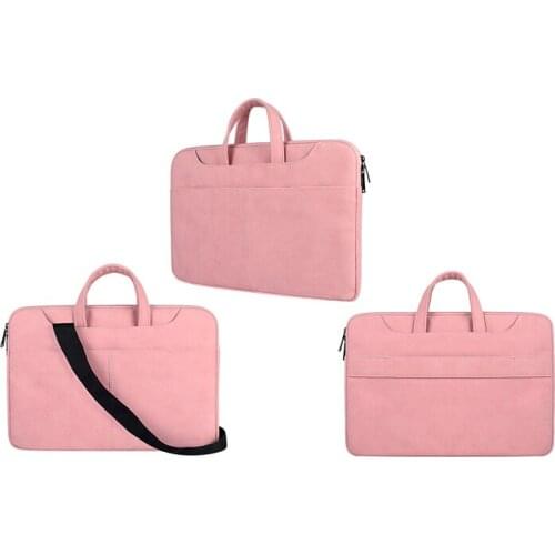 Laptop Shoulder Bag Water-Resistant with Handles and Shoulder Strap Extra Pocket Messenger Computer Bag for office men