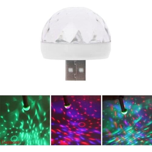 LED USB Car Ambient Light 5V RGB Mini Light Color Changing Sound Actived