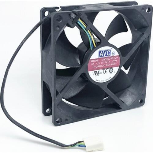 5pcs Original AVC 12V 0.41A 9025 92MM 90MM 90*90*25mm 92*92*25mm Cooing fan For CPU Cooling fan DS09225R12H with PWM 4pin
