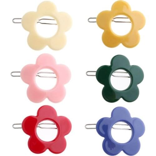 5mm 2020 new arrival Eleven colors flower frog clips Cute childrens alligator clip hairpin headwear