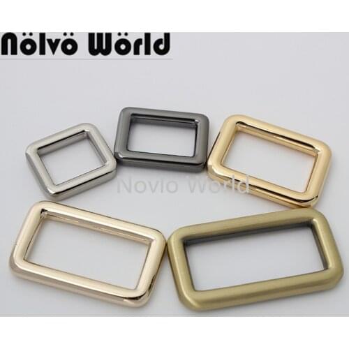10-50 pieces 6 colors 5 size metal square buckle for purse bag belt adjustable buckle chain bag accessories parts