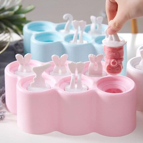 2 pcs/lot Cartoon Man DIY Plastic Mold Tray Cream Mold Ice Tray Lolly Maker Ice Cream Baking Moulds Popsicle Molds Cooking Tools
