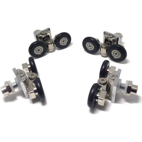 4PCS Shower Room Glass Sliding Door Pulley Roller Runner Double Wheel