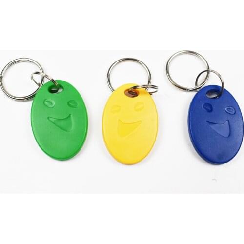 50Pcs RFID Keytags 13.56MHz 14443A M1 S50 Smart IC Key Ring Tag Keyfob Token Access Control