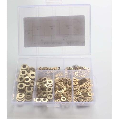 500Pcs/set DIN125 ISO7089 M2 M2.5 M3 M4 M5 M6 meson pad Sheet Metal Collar Brass Flat Washer