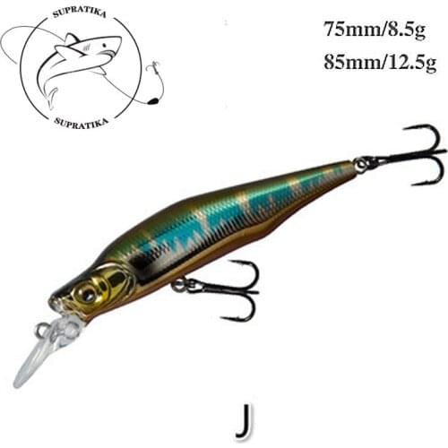 7.5cm/8.5g 8.5cm/12.5g Artificial Minnow Sinking High Quality Plastic Hard Bait With Hook Swimbait Bionic Bait 3D Eyes