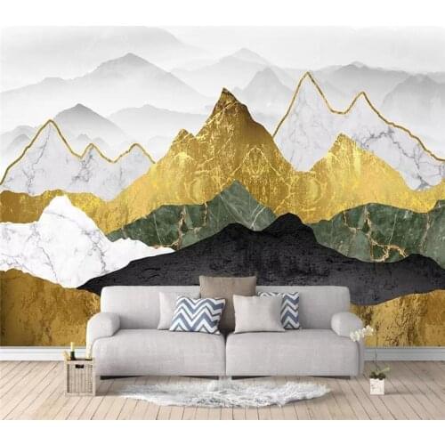 Abstract golden ink landscape art background wall professional production mural wholesale wallpaper mural poster photo wall