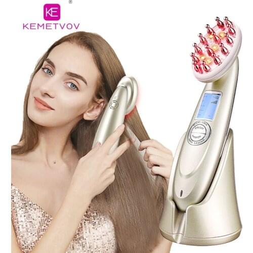 Anti-hair Loss Scalp Massage Instrument Comb Infrared EMS RF Vibration Massager Microcurrent Hair Care Hair Loss Treatment Hair