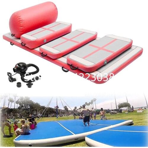 Free Shipping A Set (6piece) of Small Inflatable Jumping Mat Gymnastic Air Tumble Track Inflatable Sport Airtrack For Gym