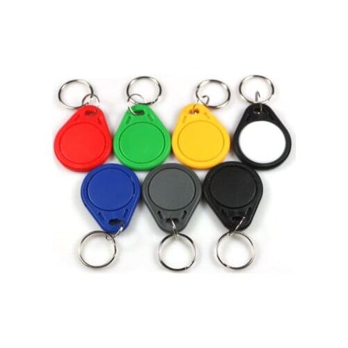 100pcs RFID Proximity Control Entry Access 13.56MHz 1108 Key Ring PVC IC Tag fob