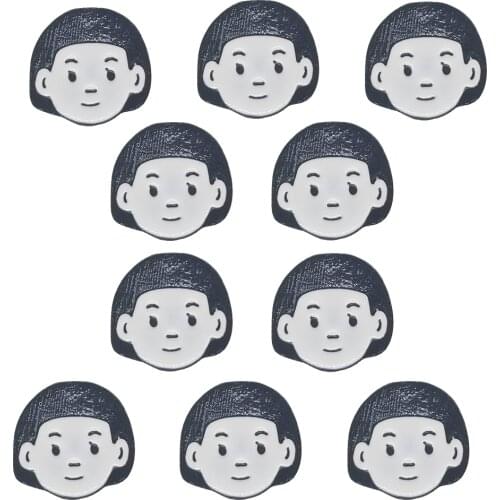 10pcs Cool Stuff Enamel Pins Vintage Girl Head Brooche Personality Metal Clothes Badges Backpack Hat Jewelry Brooches For Women