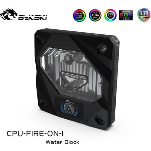 Bykski CPU cooler PC water cooling processor water block for Intel 2011 115X I7 LCD display screen CPU-FIRE-ON-I