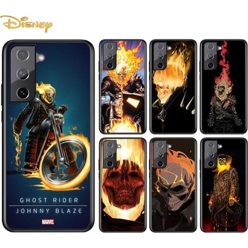 Ghost Rider For Samsung Galaxy S21 S20 S10e S9 S8 S7 S6 Plus Ultra Lite Edge 5G Silicone Black Soft Phone Case