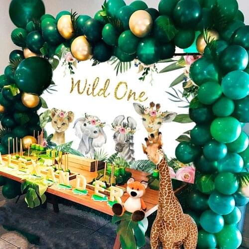 FENGRISE Animal Backdrop Safari Jungle Party Decor 1st Birthday Party Decorations Kids Wild One Year Birthday Party Supplies