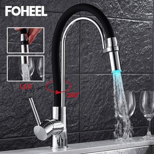 FOHEEL Kitchen Sink Faucet Tap Water Mixer Crane Single Handles Kitchen Hot and Cold Faucet for Home Kitchen Modern Style