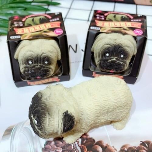 Creative Lala Pug Decompression Toys Pinch Le Pai Dog Sand Elastic Stretch Deformation Vent Toy Decompression Vent Toy