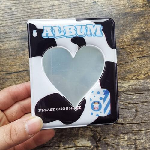 INS 3 inch Mini PVC Photo Album Photo Album Mini PP Plug-in Hollow Love Photo Album Name Card Book Holder Album Fashion Card
