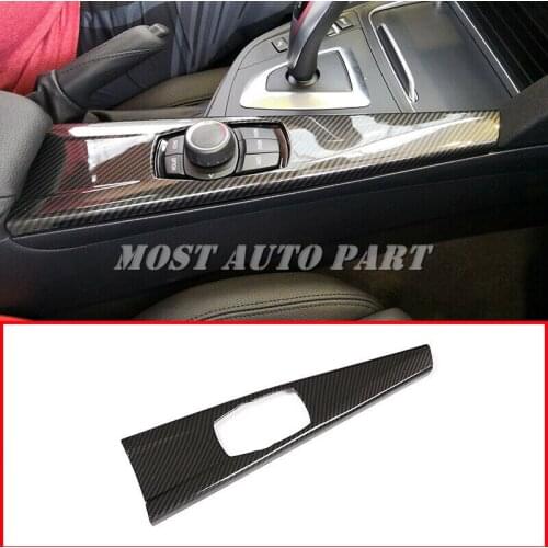 ABS Plastic Carbon Fiber Look Interior Multimedia Panel Cover Trim For BMW 3 Series F30 F34 2013-2018 1pcs LHD Car Decoration
