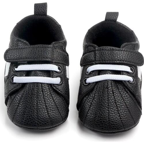 Baby Boy Girl Classic Sports Sneakers Newborn Bebe PU Leather Non-slip First Walkers With Bow Infant Toddler Soft Sole Shoes