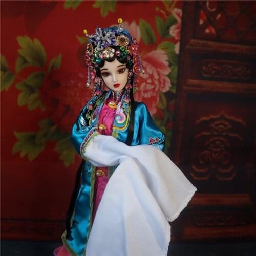 32cm 1/6 Collectible Chinese Peking Opera Dolls Traditional Ancient Girl Doll 12 Jointed Body Educational Gifts