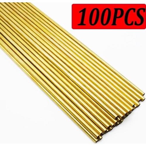 Brass Tubes 100PCS Diameter 2mm/3mm/4mm/5mm/6mm Length 300mm Long 0.45mm Wall Brass Pipe Brass Tube Cutting Tool High Quality