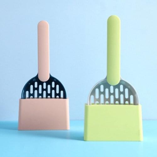 Cat Litter Scoop With Fixed Holder Pets Litter Sand Shovel Dog Pooper Scoopers Pet Dogs Cat Poop Shovel Pet Cleanning Tool