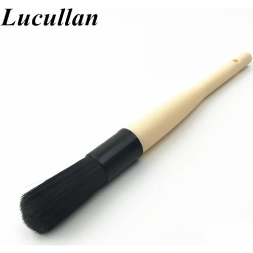 Lucullan Car Detailing Factory Tools For Rims,Doors,Interior 2 Colors Soft and Hard Bristle Auto Motorcycle Brushes