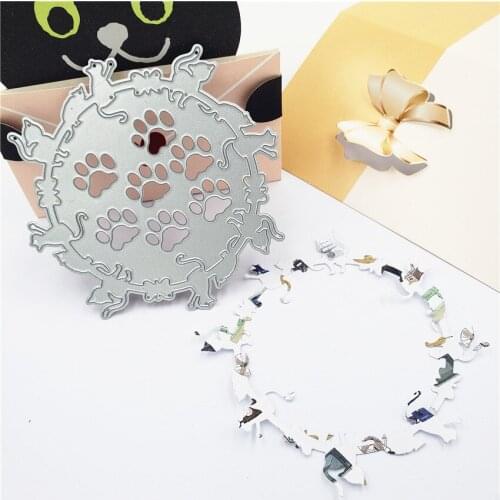 The Cat Paw Prints Metal Carbon Steel cutting dies Scrapbook card paper craft Decoration Embossing stencil Handicrafts