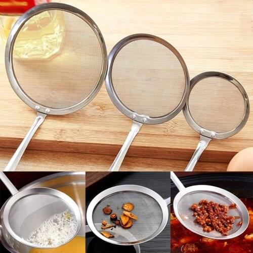 Multi-functional Filter Spoon Stainless Steel Grid Scoop Soup Hot Pot Mesh Skimmer Spoon Kitchen Skimmer Oil-Frying Accessories