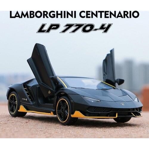 1/32 Lamborghini LP770 Alloy Sports Car Model Pullback Children Boys Metal Car Toys Sound And Light Diecasts & Toy Vehicles GIFT