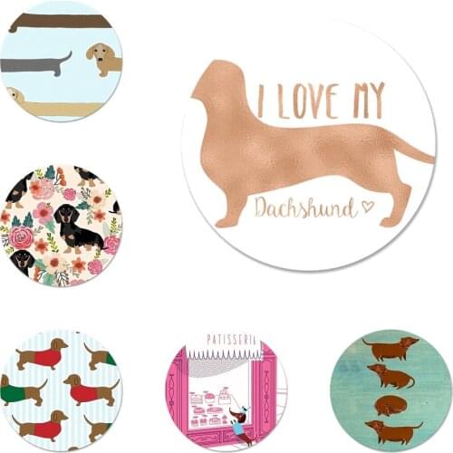 Cartoon Animals Dogs Dachshund Badge Brooch Pin Accessories For Clothes Backpack Decoration gift